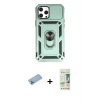 ieg™ iPhone 12 Pro Max Kılıf Ahenk Klasik - Siyah 20D Premium Cam Ekran Koruyucu + Shine Kamera Lens Koruma Cam - MI