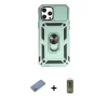 ieg™ iPhone 12 Pro Max Kılıf Ahenk Klasik - Siyah Joko Magic 5D Hayalet Cam + Shine Kamera Lens Koruma Cam - GS