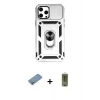 ieg™ iPhone 12 Pro Max Kılıf Ahenk Klasik - Siyah Joko Magic 5D Hayalet Cam + Shine Kamera Lens Koruma Cam - GS