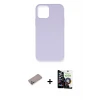 ieg™ iPhone 12 Pro Max Kılıf Ahenk Serisi - Şeffaf Temperli Cam Ekran Koruyucu + Shine Kamera Lens Koruma Cam - SABE