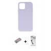 ieg™ iPhone 12 Pro Max Kılıf Ahenk Serisi - Şeffaf Uv Polymer Nano Ekran Koruyucu + Shine Kamera Lens Koruma Cam - SABE