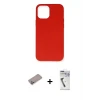 ieg™ iPhone 12 Pro Max Kılıf Ahenk Serisi - Şeffaf Uv Polymer Nano Ekran Koruyucu + Shine Kamera Lens Koruma Cam - SABE