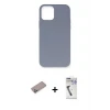 ieg™ iPhone 12 Pro Max Kılıf Ahenk Serisi - Şeffaf Uv Polymer Nano Ekran Koruyucu + Shine Kamera Lens Koruma Cam - SABE