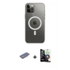 ieg™ iPhone 12 Pro Max Kılıf Ahenk Yansıma Prime - Şeffaf Temperli Cam Ekran Koruyucu + Renkli Kamera Lens Koruma Cam - MI