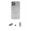 ieg™ iPhone 12 Pro Max Kılıf Akış Minimal Özel Seri - Siyah Joko Magic 5D Cam + Renkli Kamera Lens Koruma Cam - MI