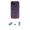 ieg™ iPhone 12 Pro Max Kılıf Akış Minimal Özel Seri - Siyah Joko Magic 5D Cam + Shine Kamera Lens Koruma Cam - GS