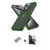 ieg™ iPhone 12 Pro Max Kılıf Atlas Form - Şeffaf Temperli Cam Ekran Koruyucu + Shine Kamera Lens Koruma Cam - SABE