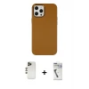 ieg™ iPhone 12 Pro Max Kılıf Çekirdek Çizgi - Şeffaf Uv Polymer Nano Ekran Koruyucu + Shine Kamera Lens - GD