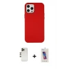 ieg™ iPhone 12 Pro Max Kılıf Çekirdek Çizgi - Siyah Joko 5D Cam + Shine Kamera Lens - GD