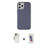 ieg™ iPhone 12 Pro Max Kılıf Çekirdek Çizgi - Siyah Joko 5D Cam + Shine Kamera Lens - GD