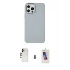 ieg™ iPhone 12 Pro Max Kılıf Çekirdek Çizgi - Siyah Joko 5D Cam + Shine Kamera Lens - GD