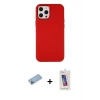 ieg™ iPhone 12 Pro Max Kılıf Çekirdek Çizgi - Siyah Joko 5D Cam + Shine Kamera Lens Koruma Cam - MI