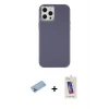 ieg™ iPhone 12 Pro Max Kılıf Çekirdek Çizgi - Siyah Joko 5D Cam + Shine Kamera Lens Koruma Cam - MI
