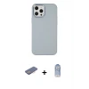 ieg™ iPhone 12 Pro Max Kılıf Çekirdek Çizgi - Siyah Joko Magic 5D Cam + Renkli Kamera Lens Koruma Cam - PE