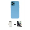 ieg™ iPhone 12 Pro Max Kılıf Çekirdek Modern Serisi - Şeffaf Temperli Cam Ekran Koruyucu + Shine Kamera Lens - GD