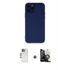 ieg™ iPhone 12 Pro Max Kılıf Çekirdek Modern Serisi - Şeffaf Temperli Cam Ekran Koruyucu + Shine Kamera Lens - GD