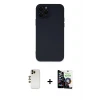ieg™ iPhone 12 Pro Max Kılıf Çekirdek Modern Serisi - Şeffaf Temperli Cam Ekran Koruyucu + Shine Kamera Lens - GD