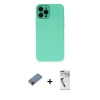 ieg™ iPhone 12 Pro Max Kılıf Çekirdek Modern Serisi - Şeffaf Uv Polymer Nano Ekran Koruyucu + Shine Kamera Lens Koruma Cam - SH