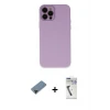 ieg™ iPhone 12 Pro Max Kılıf Çekirdek Modern Serisi - Şeffaf Uv Polymer Nano Ekran Koruyucu + Shine Kamera Lens Koruma Cam - SH