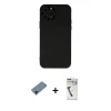ieg™ iPhone 12 Pro Max Kılıf Çekirdek Modern Serisi - Şeffaf Uv Polymer Nano Ekran Koruyucu + Shine Kamera Lens Koruma Cam - SH