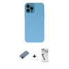 ieg™ iPhone 12 Pro Max Kılıf Çekirdek Modern Serisi - Şeffaf Uv Polymer Nano Ekran Koruyucu + Shine Kamera Lens Koruma Cam - SH