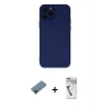 ieg™ iPhone 12 Pro Max Kılıf Çekirdek Modern Serisi - Şeffaf Uv Polymer Nano Ekran Koruyucu + Shine Kamera Lens Koruma Cam - SH