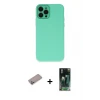 ieg™ iPhone 12 Pro Max Kılıf Çekirdek Modern Serisi - Siyah 360 Mat Full Body Arka Koruyucu + Shine Kamera Lens Koruma Cam - SABE