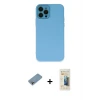 ieg™ iPhone 12 Pro Max Kılıf Çekirdek Modern Serisi - Siyah 6D Mat Seramik Hayalet Nano Ekran Koruyucu + Shine Kamera Lens Koruma Cam - GI