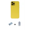ieg™ iPhone 12 Pro Max Kılıf Çekirdek Modern Serisi - Siyah Joko Magic 5D Cam + Shine Kamera Lens Koruma Cam - MI