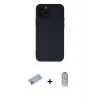 ieg™ iPhone 12 Pro Max Kılıf Çekirdek Modern Serisi - Siyah Joko Magic 5D Cam + Shine Kamera Lens Koruma Cam - MI