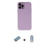 ieg™ iPhone 12 Pro Max Kılıf Çekirdek Modern Serisi - Siyah Joko Magic 5D Cam + Shine Kamera Lens Koruma Cam - GS