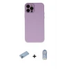 ieg™ iPhone 12 Pro Max Kılıf Çekirdek Modern Serisi - Siyah Joko Magic 5D Cam + Shine Kamera Lens Koruma Cam - MI