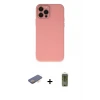 ieg™ iPhone 12 Pro Max Kılıf Çekirdek Modern Serisi - Siyah Joko Magic 5D Hayalet Cam + Renkli Kamera Lens Koruma Cam - TU