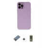 ieg™ iPhone 12 Pro Max Kılıf Çekirdek Modern Serisi - Siyah Joko Magic 5D Hayalet Cam + Shine Kamera Lens Koruma Cam - SH