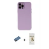 ieg™ iPhone 12 Pro Max Kılıf Çekirdek Modern Serisi - Siyah Mat Seramik Nano Ekran Koruyucu + Shine Kamera Lens Koruma Cam - GD