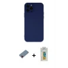 ieg™ iPhone 12 Pro Max Kılıf Çekirdek Modern Serisi - Siyah Polymer Nano Ekran Koruyucu + Metal Kamera Lens Koruma Cam - KI
