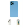 ieg™ iPhone 12 Pro Max Kılıf Çekirdek Modern Serisi - Siyah Polymer Nano Ekran Koruyucu + Shine Kamera Lens - GD