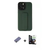 ieg™ iPhone 12 Pro Max Kılıf Çekirdek Yansıma - Şeffaf Temperli Cam Ekran Koruyucu + Metal Kamera Lens Koruma Cam - GD