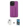 ieg™ iPhone 12 Pro Max Kılıf Çekirdek Yansıma - Siyah 34D Izgaralı Cam + Shine Kamera Lens - LT