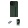 ieg™ iPhone 12 Pro Max Kılıf Çekirdek Yansıma - Siyah 360 Mat Full Body Arka Koruyucu + Shine Kamera Lens Koruma Cam - PE