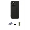 ieg™ iPhone 12 Pro Max Kılıf Çekirdek Yansıma - Siyah Joko Magic 5D Hayalet Cam + Renkli Kamera Lens Koruma Cam - SI