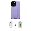 ieg™ iPhone 12 Pro Max Kılıf Çekirdek Yansıma - Siyah Polymer Nano Ekran Koruyucu + Shine Kamera Lens - LT