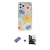 ieg™ iPhone 12 Pro Max Kılıf Eksen Asil Prime - Şeffaf Temperli Cam Ekran Koruyucu + Metal Kamera Lens Koruma Cam - GD