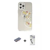 ieg™ iPhone 12 Pro Max Kılıf Eksen Asil Prime - Şeffaf Uv Polymer Nano Ekran Koruyucu + Renkli Kamera Lens Koruma Cam - TU