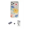 ieg™ iPhone 12 Pro Max Kılıf Eksen Asil Prime - Şeffaf Uv Polymer Nano Ekran Koruyucu + Renkli Kamera Lens Koruma Cam - TU