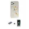 ieg™ iPhone 12 Pro Max Kılıf Eksen Asil Prime - Siyah 360 Mat Full Body Arka Koruyucu + Renkli Kamera Lens Koruma Cam - PE