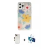 ieg™ iPhone 12 Pro Max Kılıf Eksen Asil Prime - Siyah 3D Antistatik Cam Ekran Koruyucu + Shine Kamera Lens - GD