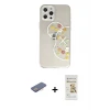 ieg™ iPhone 12 Pro Max Kılıf Eksen Asil Prime - Siyah Mat Seramik Nano Ekran Koruyucu + Renkli Kamera Lens Koruma Cam - PE