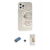 ieg™ iPhone 12 Pro Max Kılıf Eksen Asil Prime - Siyah Mat Seramik Nano Ekran Koruyucu + Shine Kamera Lens Koruma Cam - GD