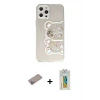 ieg™ iPhone 12 Pro Max Kılıf Eksen Asil Prime - Siyah Polymer Nano Ekran Koruyucu + Shine Kamera Lens Koruma Cam - SABE